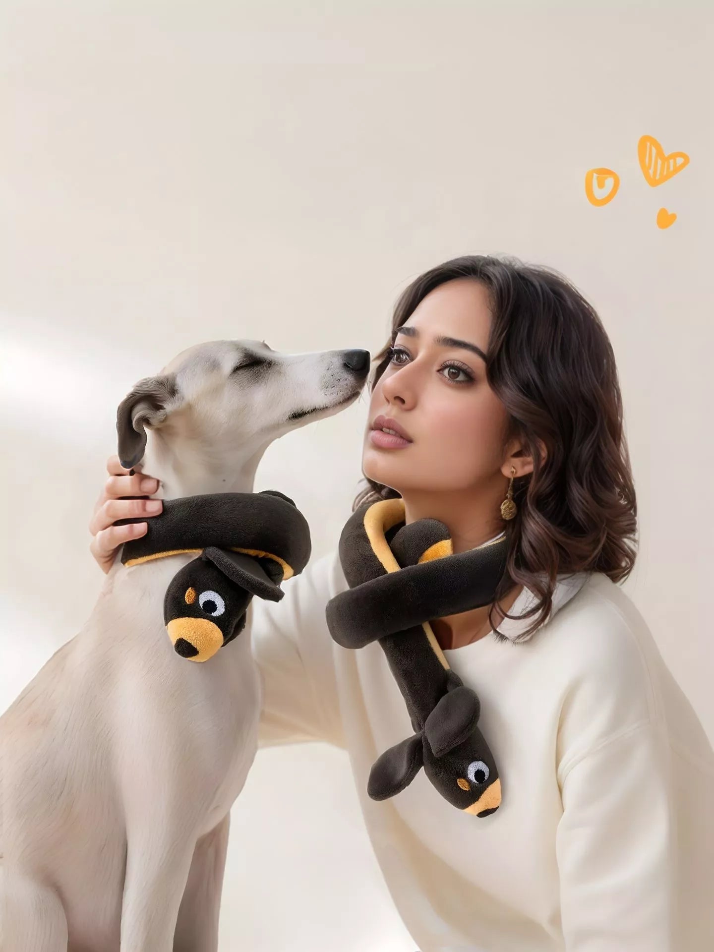 Long Animal Design Squeaky Pet Plush Toys