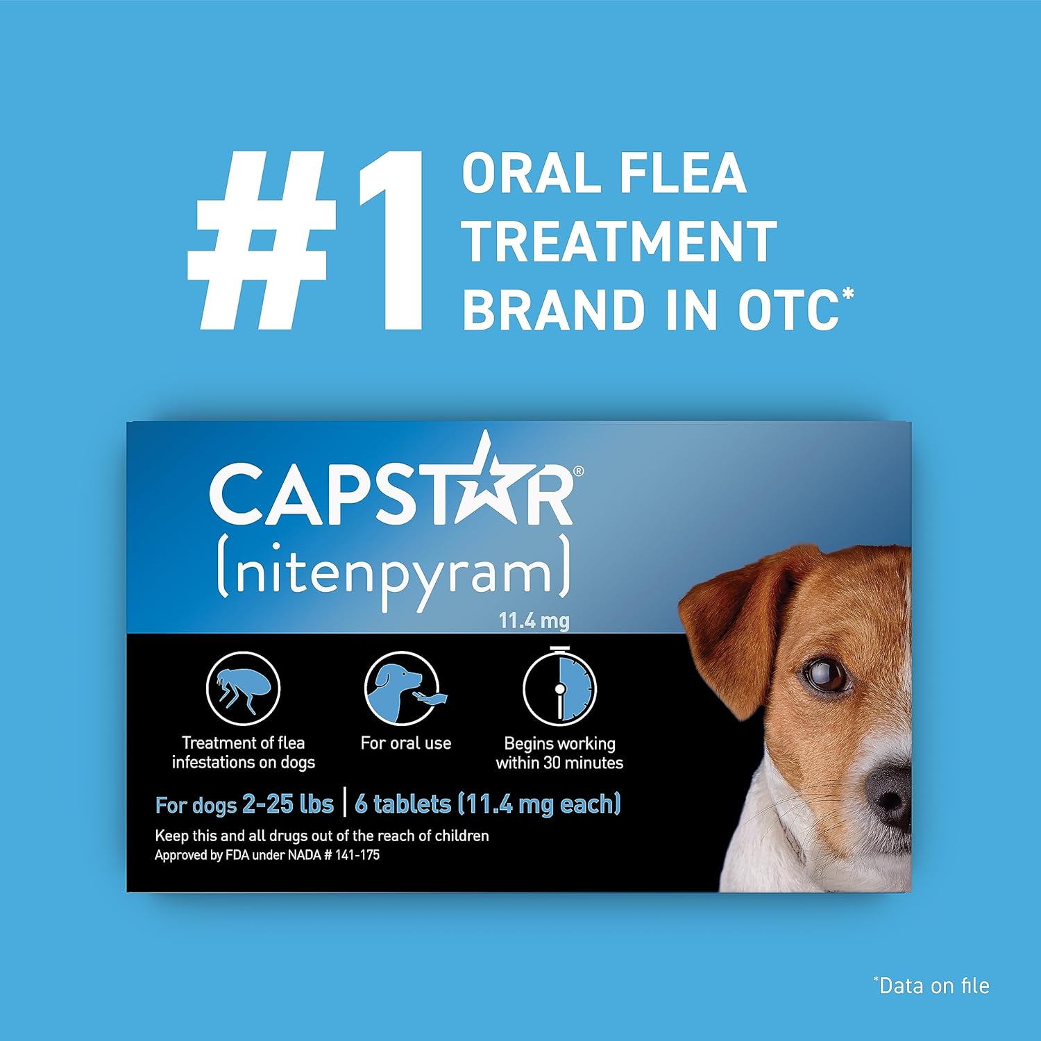 Capstar Flea Tablets Oral Treatment for Dogs 2-25 lb 6 Doses Fast Acting