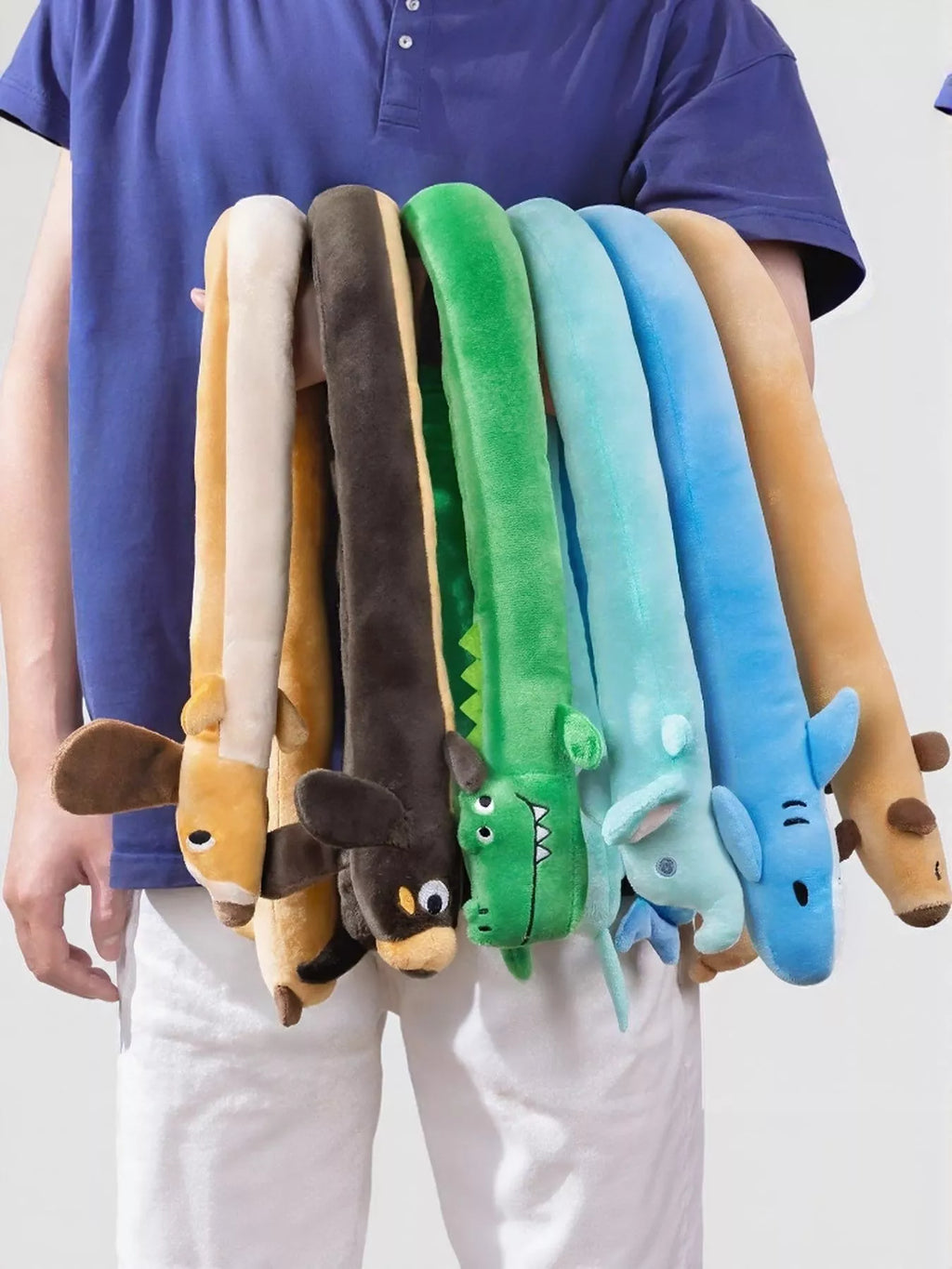 Long Animal Design Squeaky Pet Plush Toys
