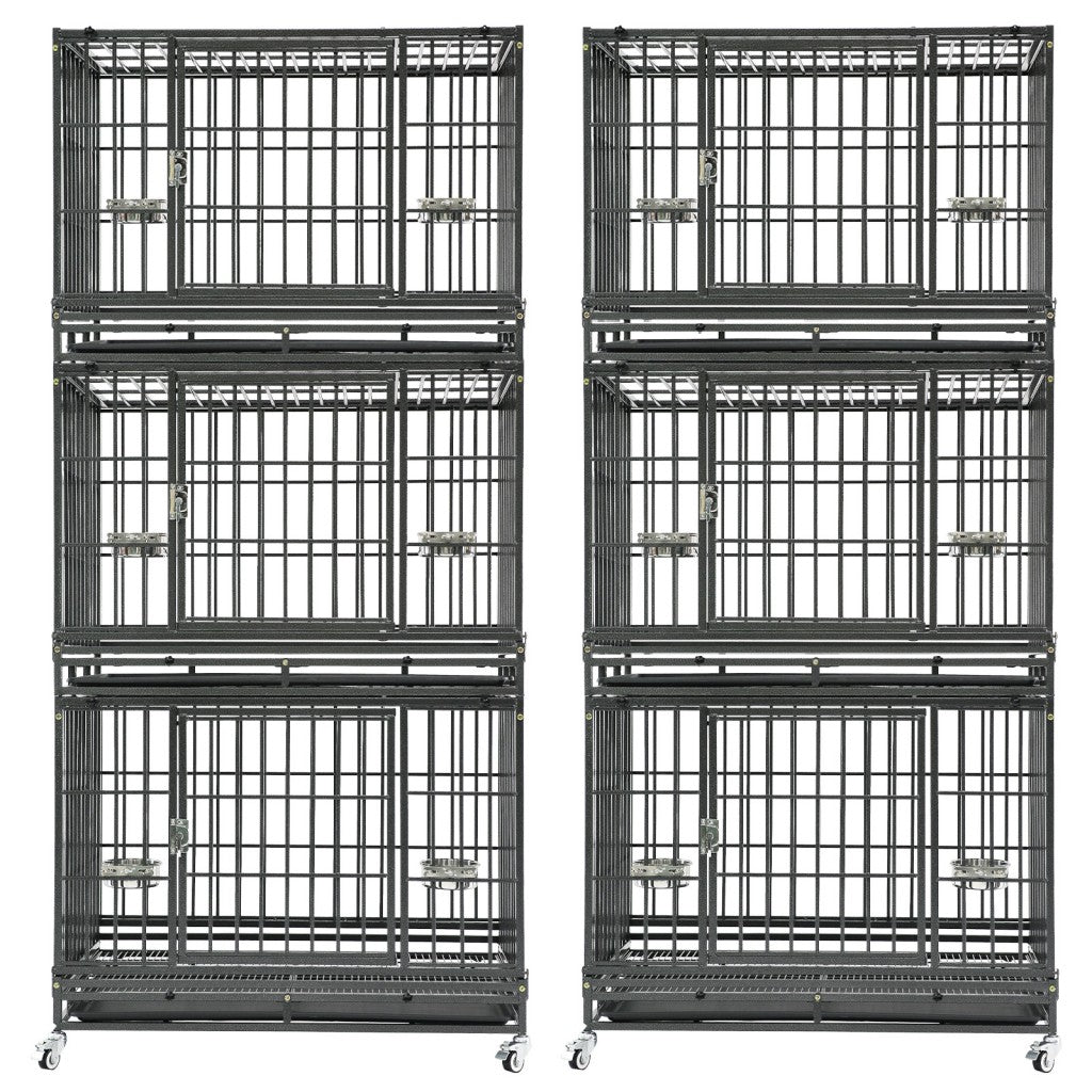 37" Stackable Heavy Duty Dog Crate 371D07