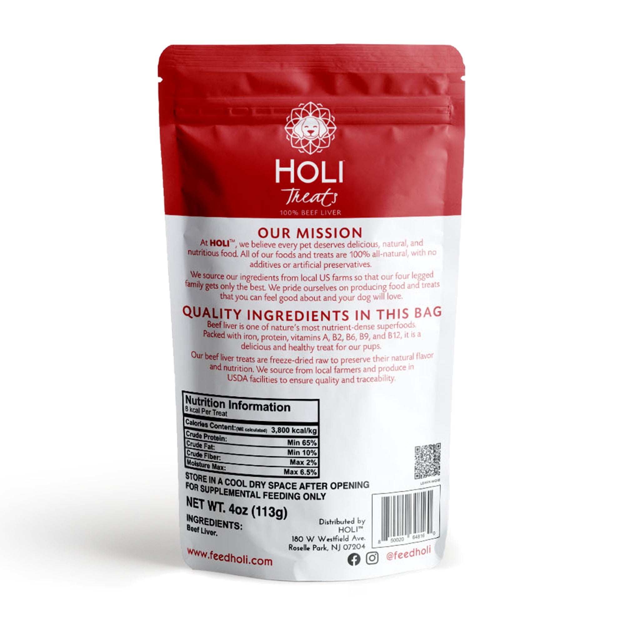Beef Liver Dog Treats - Freeze-Dried - Single Ingredient