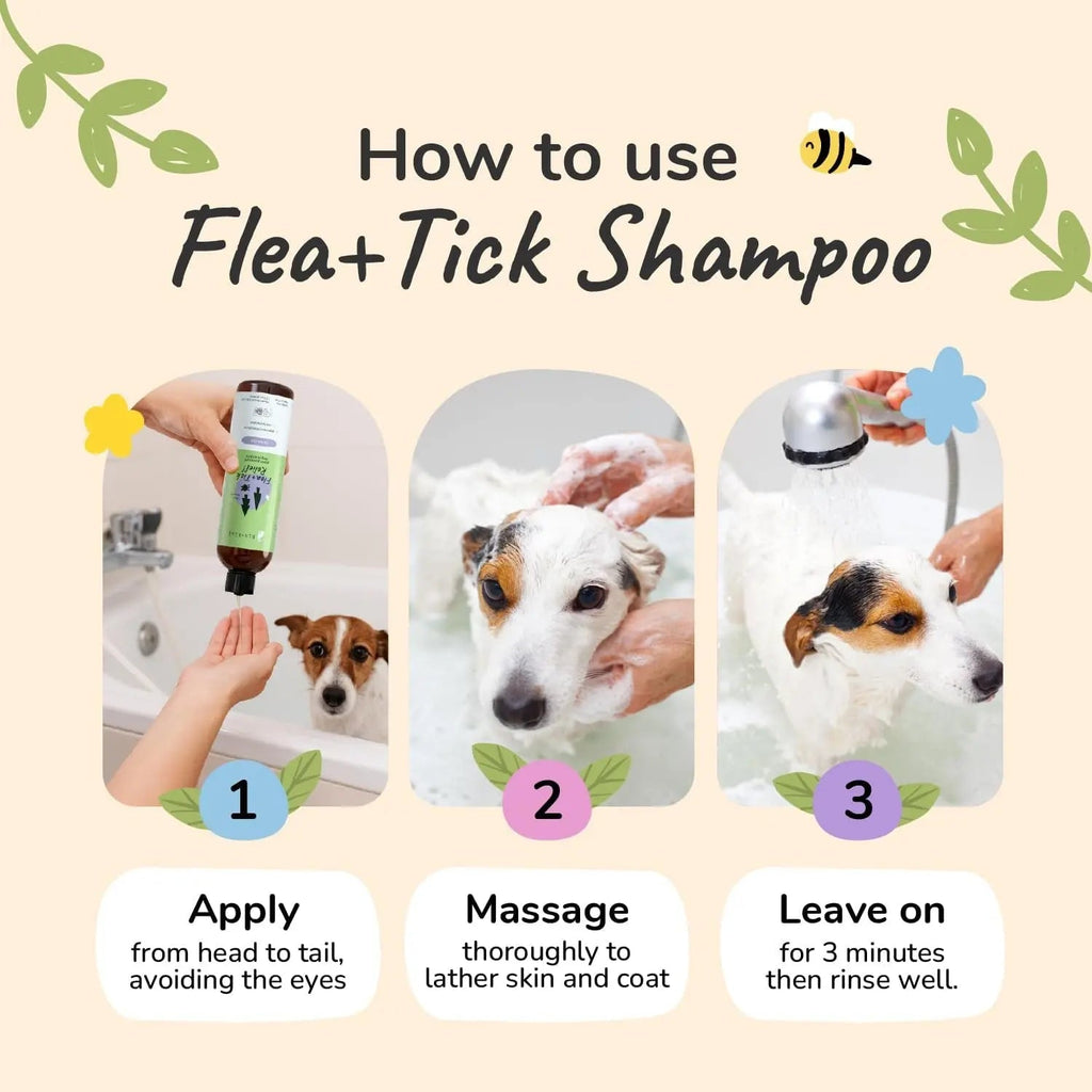 Kin+Kind Flea & Tick Dog Shampoo – Plant-Based Lavender Treatment, 12 oz