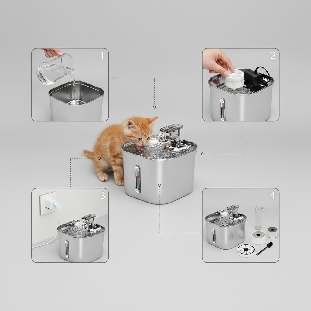 Circulating Pet Water Fountain