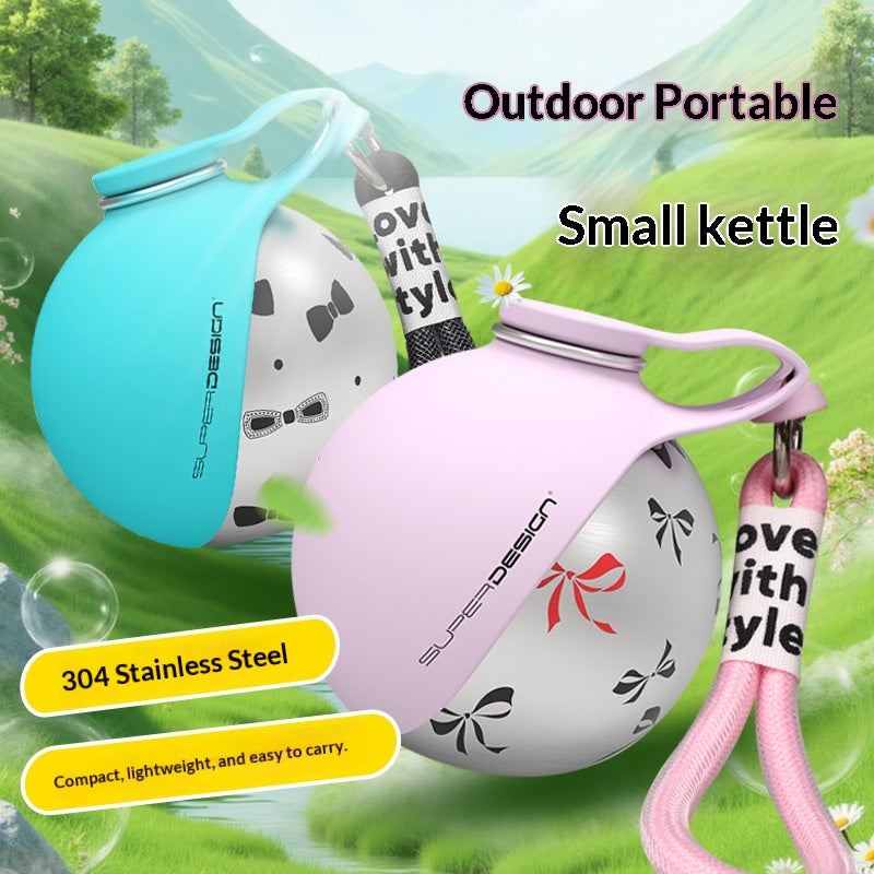 Dog Travel Water Bottle — Stainless Steel, Bowl + Waste Bag Dispenser